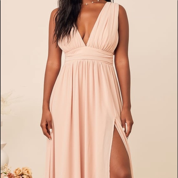 Lulu’s Heavenly Hues Blush Maxi Dress - Picture 2 of 8